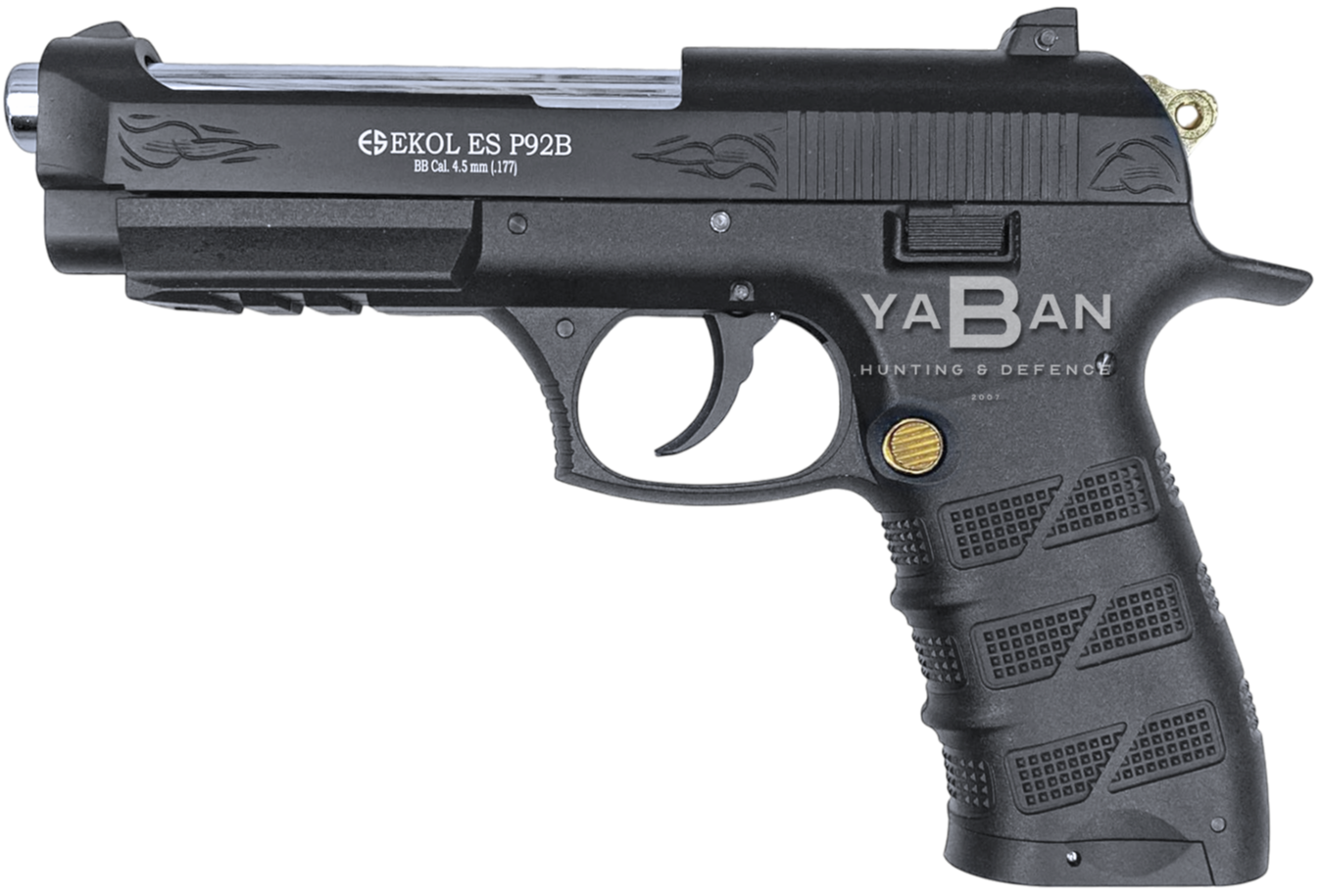 EKOL ES P92B SİYAH İŞLEMELİ BLOWBACK HAVALI TABANCA