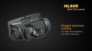 FENİX HL60R USB KAFA LAMBASI 950 LÜMEN - Siyah