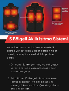 Dickinson Softshell Isıtmalı Siyah Yelek (+Powerbank)