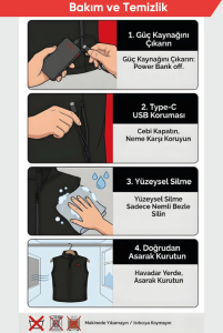 Dickinson Softshell Isıtmalı Siyah Yelek (+Powerbank)