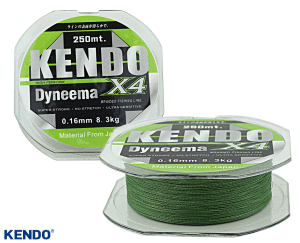 Kendo Dynema 4 Örgü 250Mt (Green) 0,40 mm