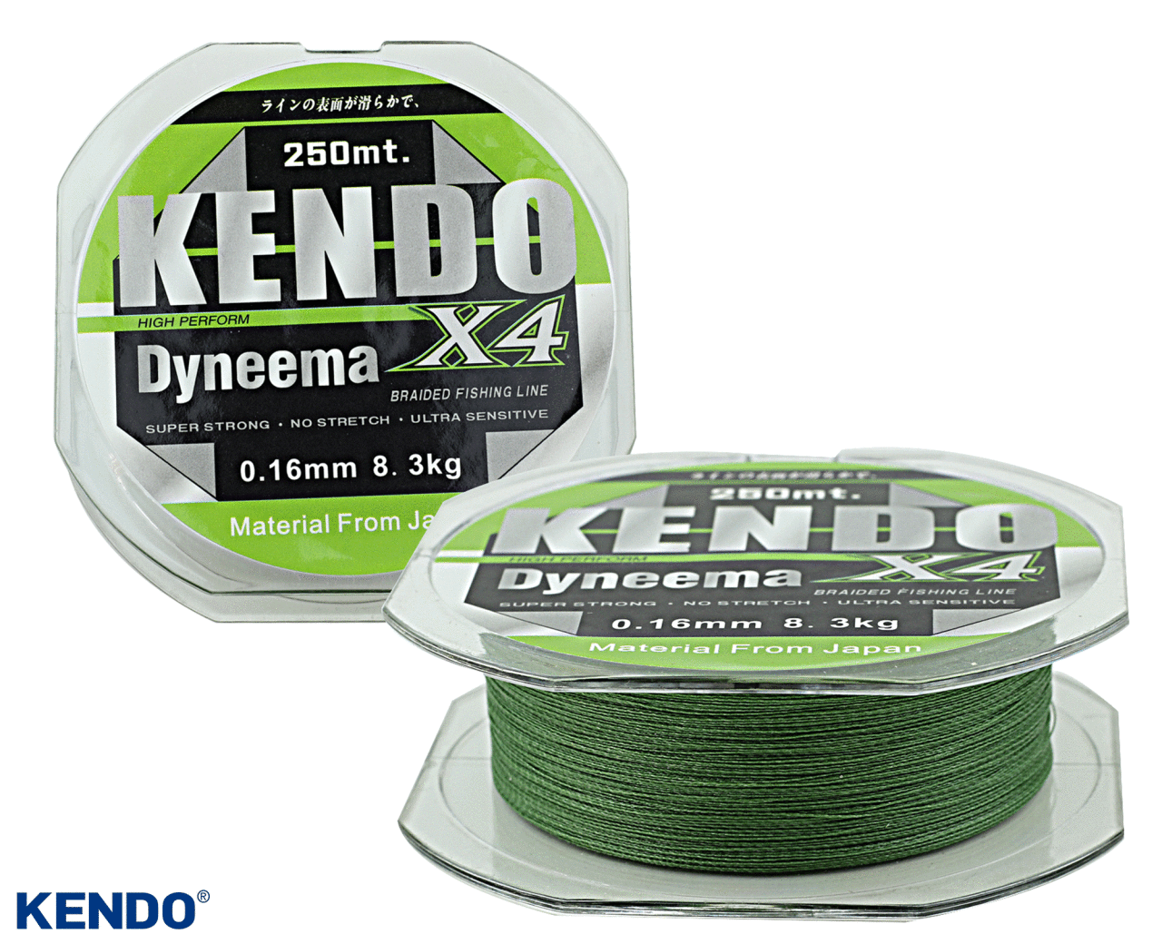 Kendo Dynema 4 Örgü 120Mt (Green) 0,30 mm