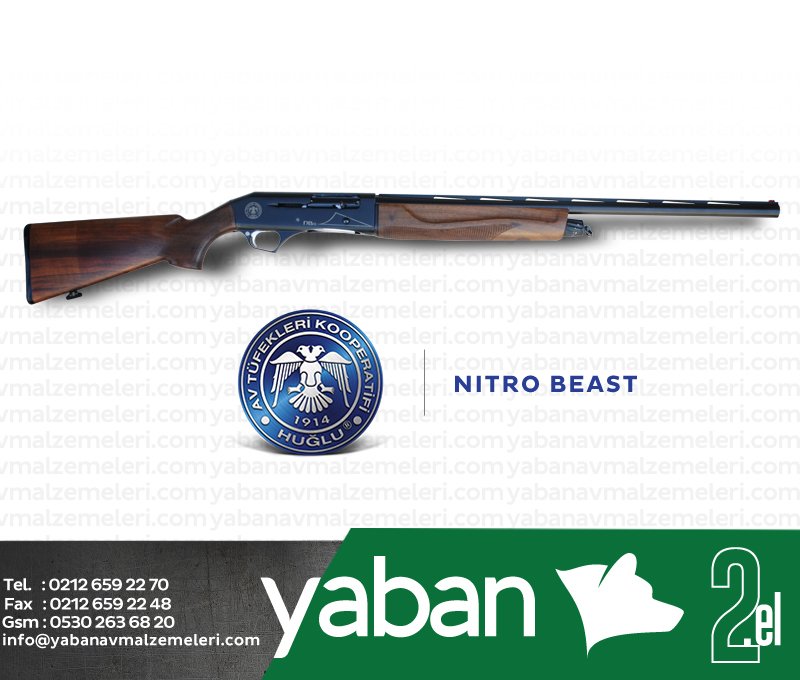 HUĞLU NITRO BEAST SİYAH YARI OTOMATİK AV TÜFEĞİ / 2.EL