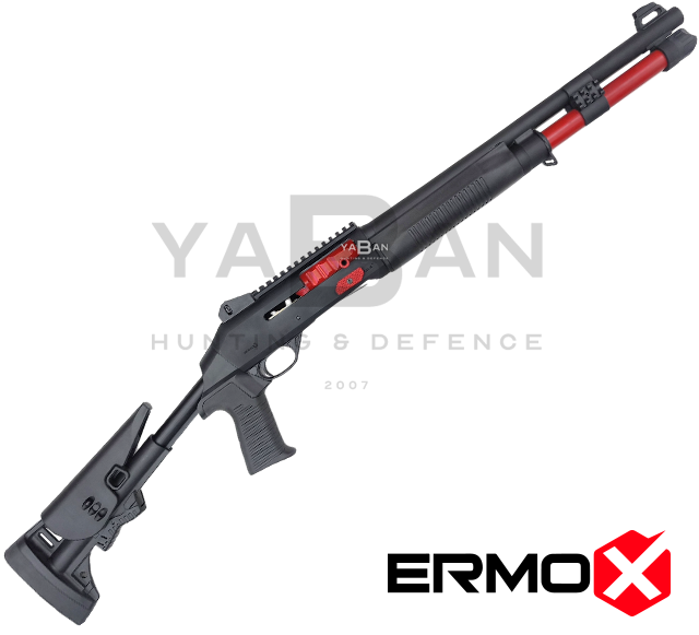 ERMOX XA-4 PRO AT1 KIRMIZI-SİYAH TELESKOPİK YARI OTOMATİK AV TÜFEĞİ