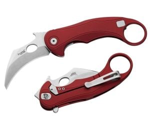 Lionsteel L.E.One Mid-Red / Stone Washed Çakı