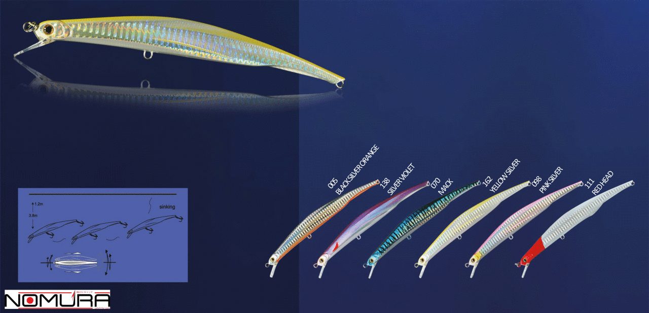 Nomura Kenjı Jerk 17cm 33g Sınkıng 1.2-3.8m Suni Yem 162