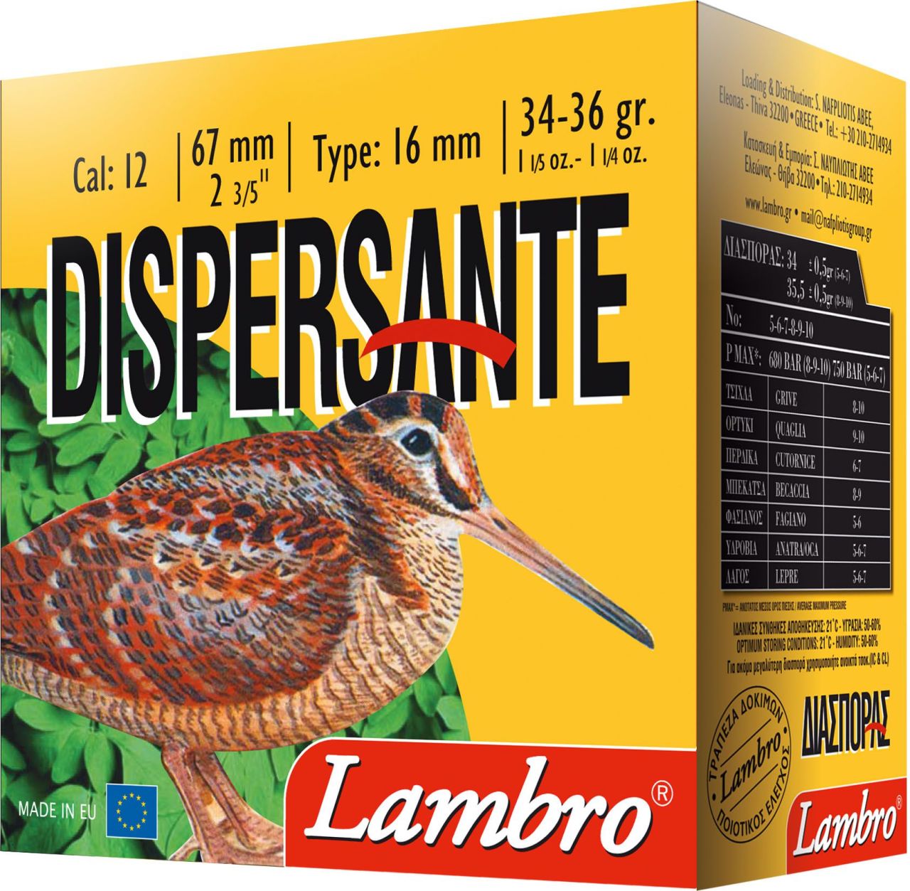 LAMBRO DISPERSANTE 34-36 GR. AV FİŞEĞİ - 12 CAL.