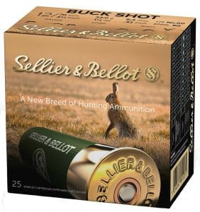 SELLIER & BELLOT SB BUCKSHOT 36 GR. 6 BUCK 44 PELLETS - 12 CAL.