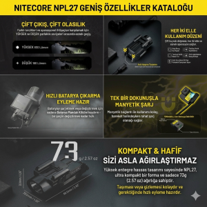 NITECORE NPL27 650 LUMEN SARJLI SILAH FENERİ