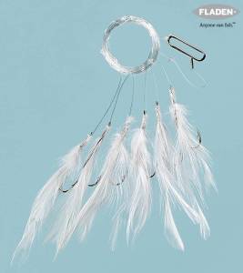 Fladen Beyaz Tüylü 6 Köstek Hazır Takım 1/0