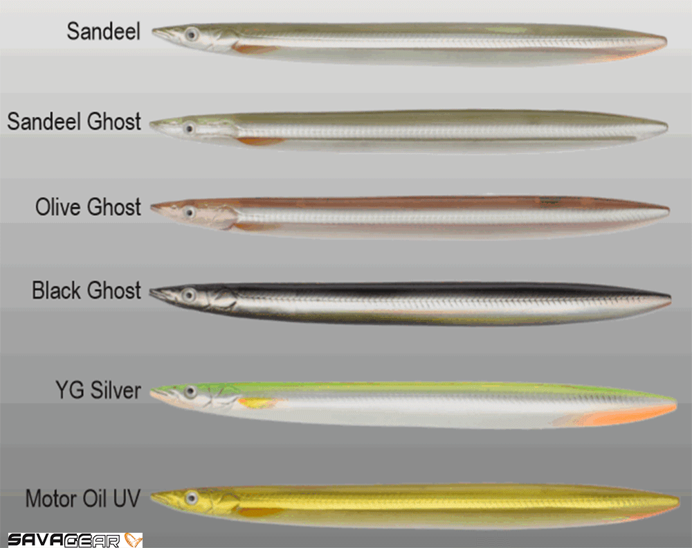 Savage gear B-SG Line Thru Sandeel 150mm 27g 05-YG Silver