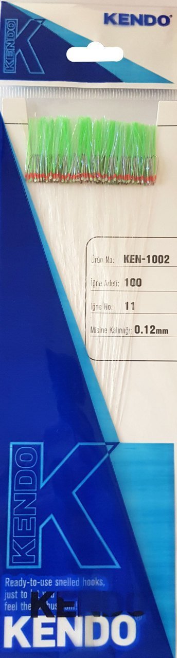Kendo Özel Köstek 100 Adet İğne No:11 Açık Yeşil Mor Sim