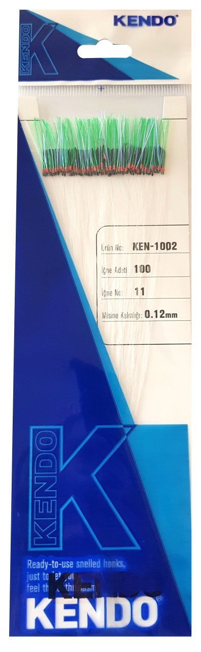 Kendo Özel Köstek 100 Adet İğne No:11 Siyah İğne Yeşil Mor Sim