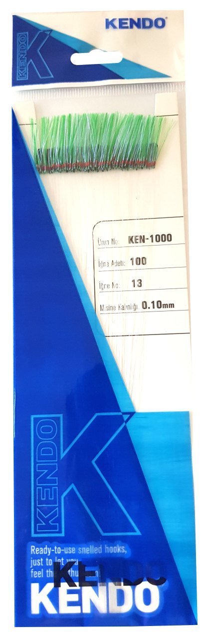 Kendo Özel Köstek 100 Adet İğne No:13 Siyah İğne Yeşil Mor Sim
