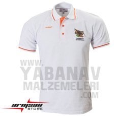 ARMSAN CAMEL POLO YAKA BEYAZ ÇULLUK T-SHIRT