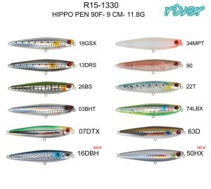 River Hippo Pen 90F 9 cm 11.8g Popper 16DBH