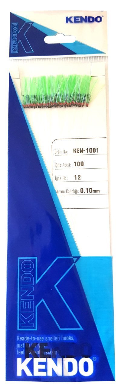 Kendo Özel Köstek 100 Adet İğne No:12 Siyah İğne Açık Yeşil Mor Sim