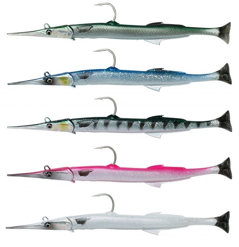 Savage gear Needlefish Pulsetail 2+1 23 cm 55g Suni Yem Pearl White Silver