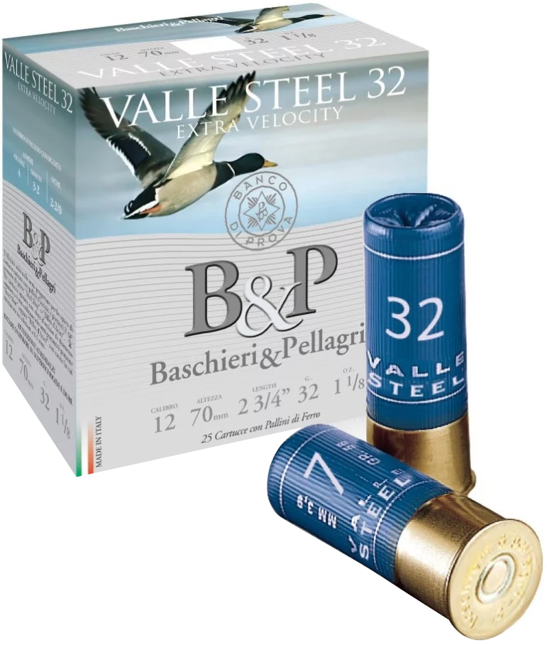 B&P VALLE STEEL EXTRA VELOCITY 32 GR. AV FİŞEĞİ - 12 CAL.
