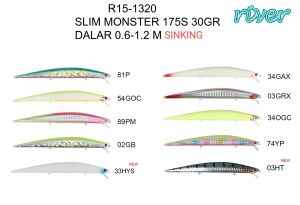 River Slim Monster 175S 17.5 cm 30g 0.6-1.2mt 33HYS