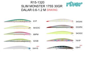 River Slim Monster 175S 17.5 cm 30g 0.6-1.2mt 03HT