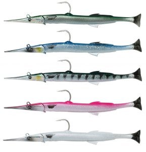 Savage gear Needlefish Pulsetail 2+1 14 cm 12g Suni Yem Pearl White Silver