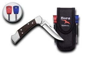 Bora 202 WPS Orta Boy Sivri Uçlu Wenge Saplı Çakı Survival Kit