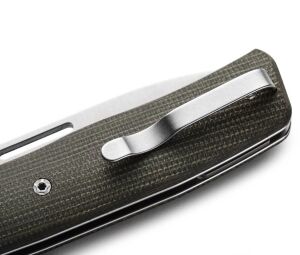 Lionsteel NiNi - Green Canvas - Titanium Bolster Çakı