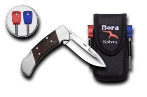 Bora 204 WPS Büyük Boy İnce Yuvarlak Uçlu Wenge Saplı Çakı Survival Kit