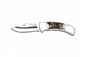 Bora 206 BPA Büyük Boy Sivri Uçlu Geyik Boynuzu Saplı Çakı
