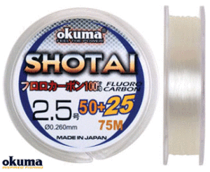 Okuma Shotai Fluorocarbon 75 mt 0,185 mm Misina