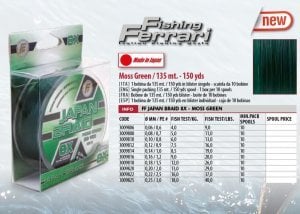 Lineaeffe Japon Braid Green 135 mt 8 Örgü ip 0,08