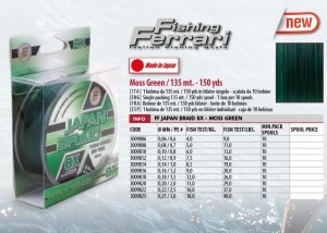 Lineaeffe Japon Braid Green 135 mt 8 Örgü ip 0.06mm