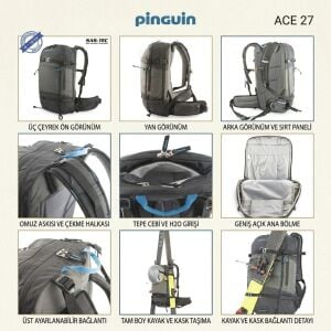 PINGUIN ACE 27 SIYAH SIRT CANTA