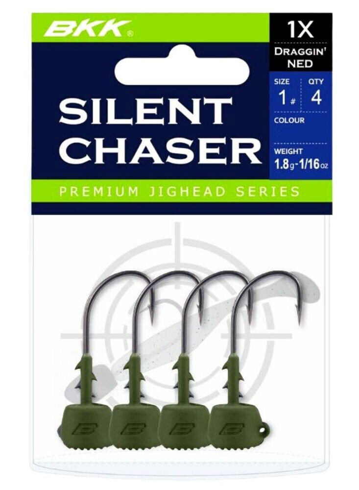 BKK Silent Chaser Draggin NED-Green Jighead 2/0 no 10.5 gr