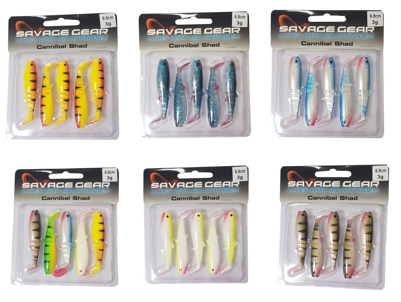 Savage gear Cannibal 6,8cm 5 Adet Suni Yem Clown