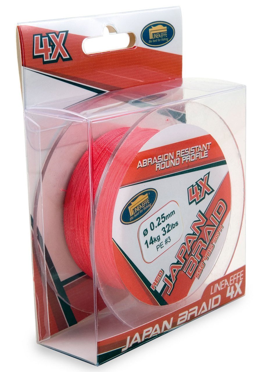 Lineaeffe Japon Braid Red 400 mt 4 Örgü İp 0.18mm