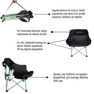 PLATAN ONES-MH KATLANIR KAMP SANDALYESİ
