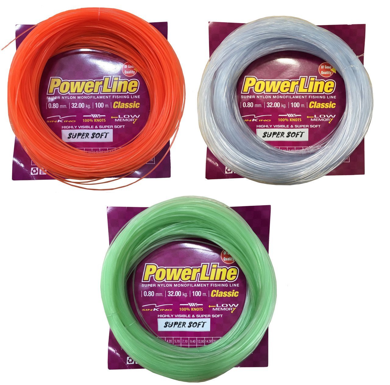 Powerline Classıc 100 m. Poşet Soft  Misina 0,60 mm Yeşil