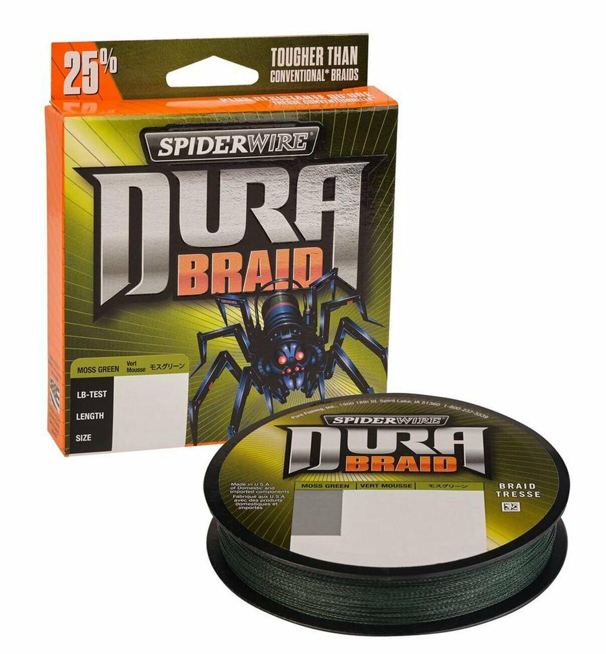 SpiderWire Dura Braid 275m Moss Green Örgü İp 0.23mm