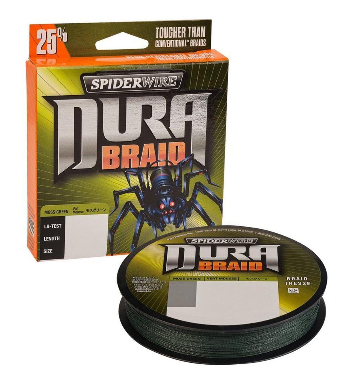 SpiderWire Dura Braid 135m Moss Green Örgü İp 0.28mm