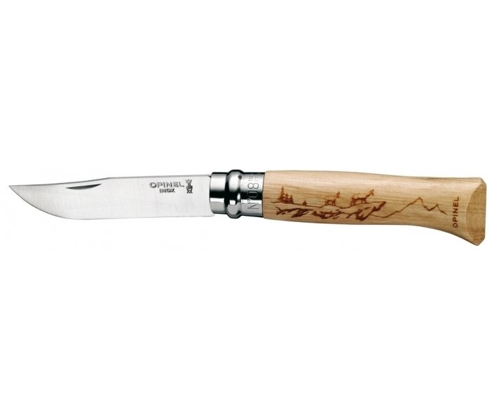 OPINEL INOX NO:8 GÜRGEN SAPLI İŞLEMELİ ÇAKI
