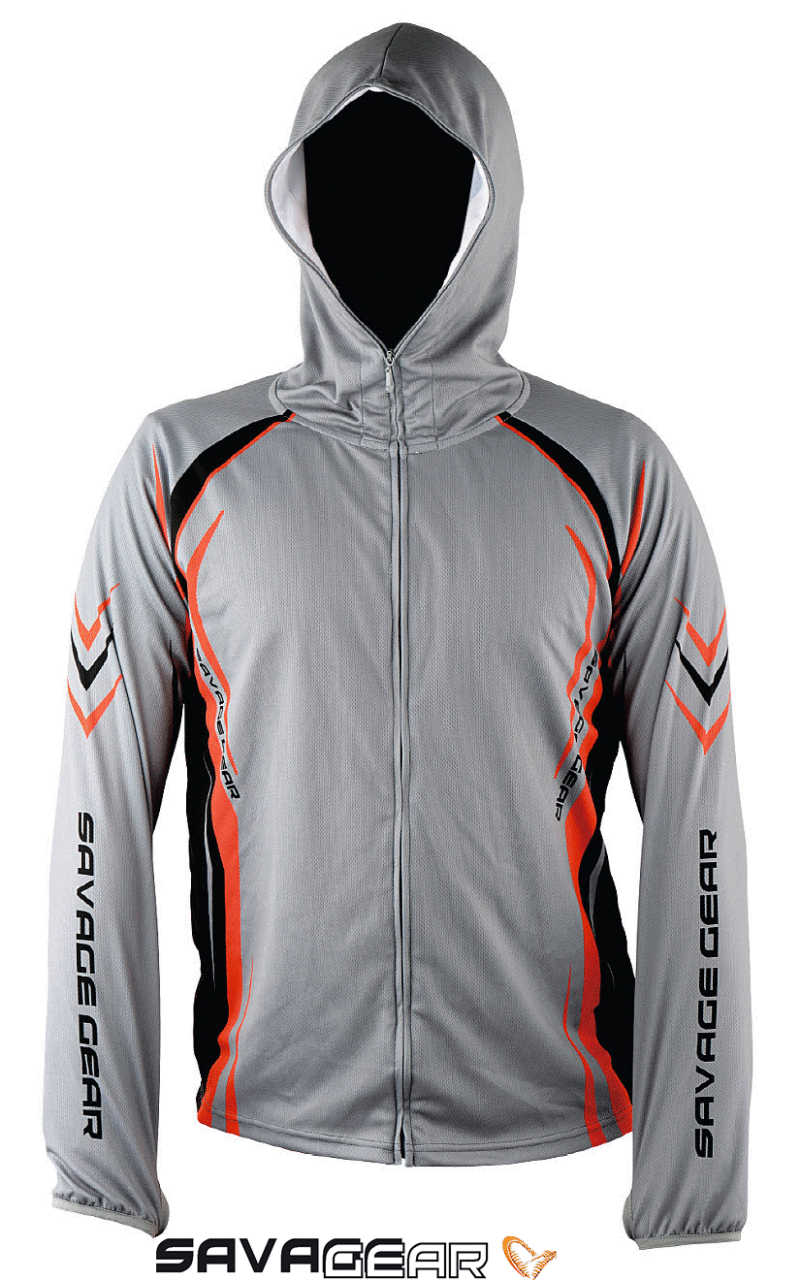 Savage gear SunProtec Zip Hoodie Grey XXL