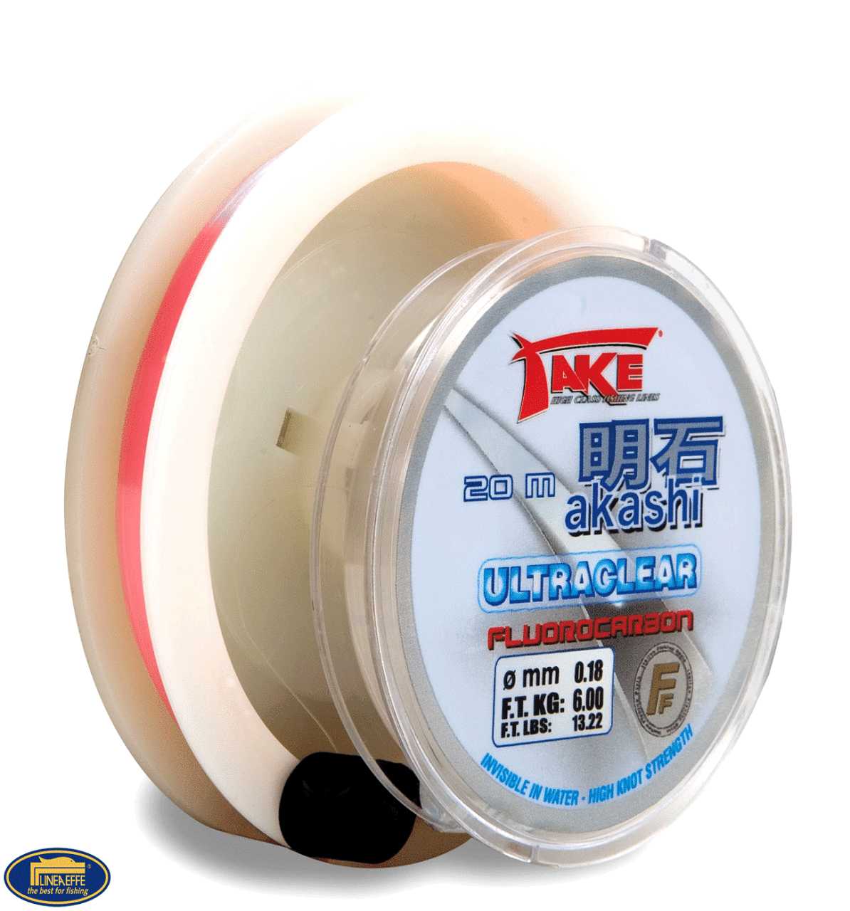 Lineaeffe Take Akashı Double Spool: 50m Pınk + 20m Transparant 0,25mm