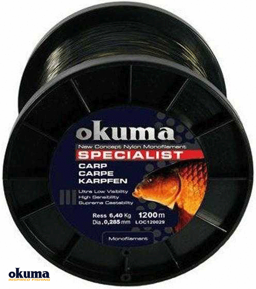 Okuma Carp 1200 mt 30,00 lb 13,36 kg 0,47 mm Camou Misina