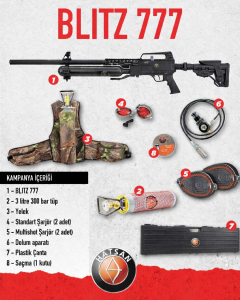 HATSAN BLITZ 777 SUPER COMBO SEMI & FULL OTOMATİK PCP HAVALI TÜFEK