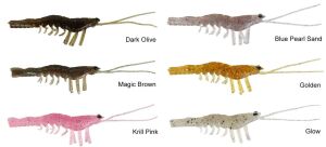 Savage gear LB Manic Shrimp 10 cm 4 Adet Sahte Balık Dark Olive