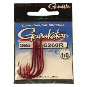 GAMAKATSU LS-5260R Kırmızı #1/0 Olta İğnesi 1/6