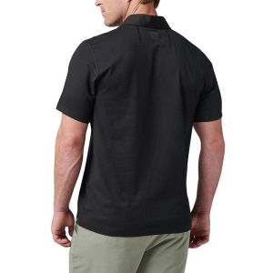 5.11 ARCHER CREST POLO BLACK T-SHIRT
