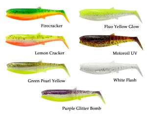 Savage Gear Cannibal Shad 8cm 5gr Flou Yellow Glow